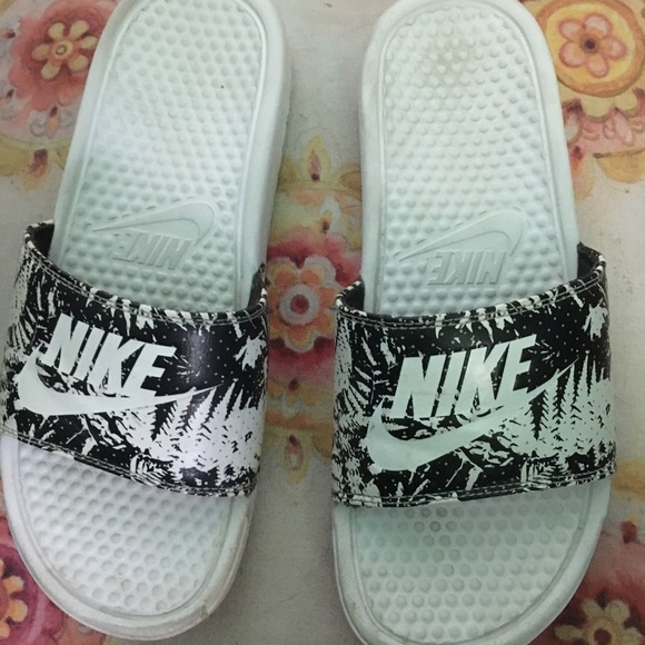 tropical nike slides